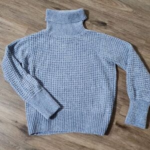 Hippie Rose Women's Blue Turtleneck Sweater